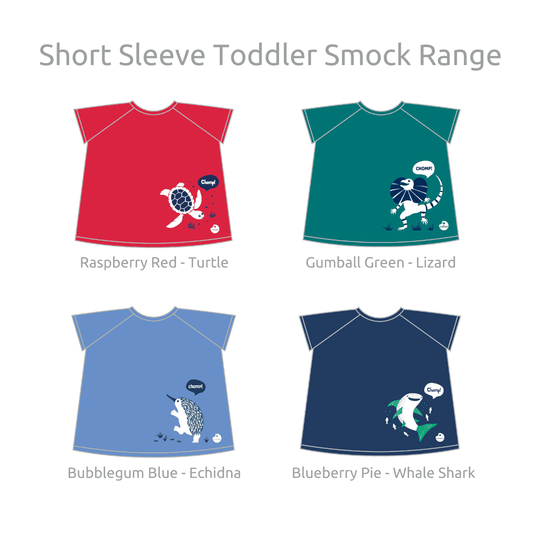 Smock bib Little Chomps short sleeve range